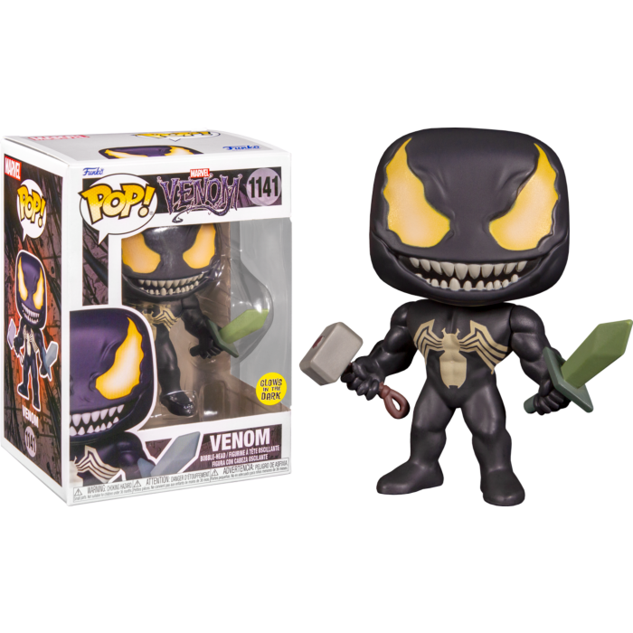 Marvel Venom with Mjolnir GITD Funko Pop #1141