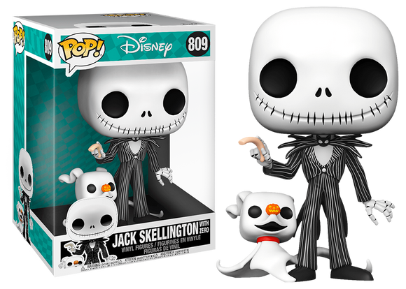 Disney A Nightmare Before Christmas Jack Skellington & Zero 10 Inch Pop #809