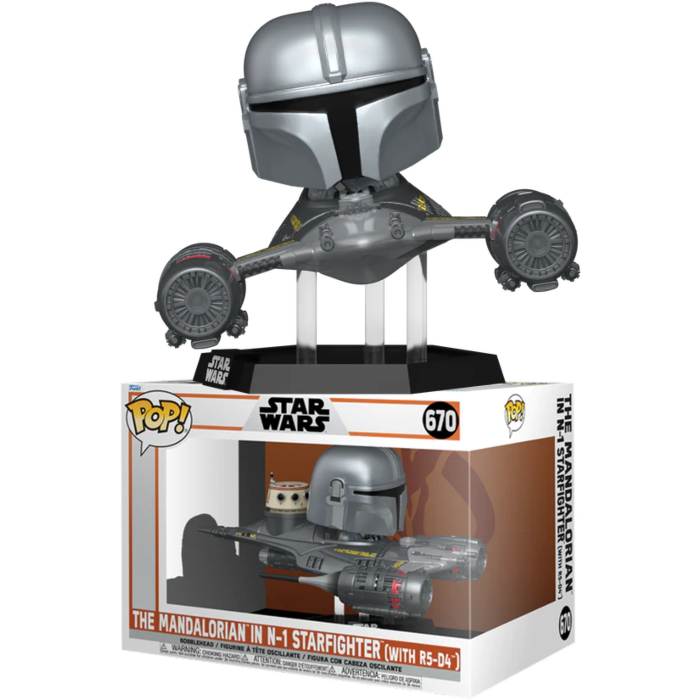 Star Wars The Mandalorian in N-1 Starfighter (with R5-D4) Funko Pop #6 ...